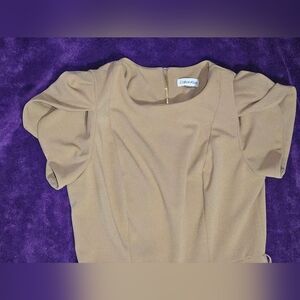 Calvin Klein Jumpsuit Womens 8 Beige Workwear